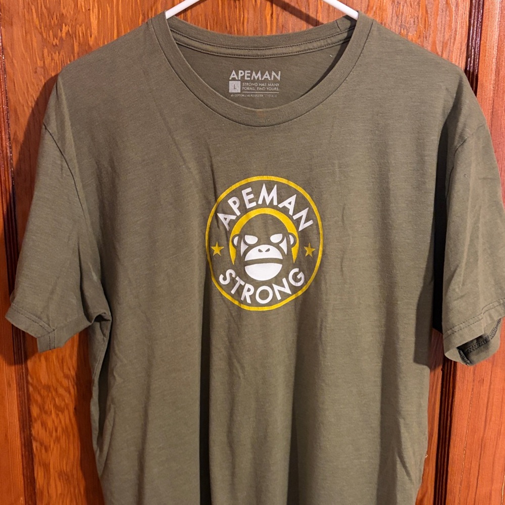 Apeman Strong Olive Green Men's T-Shirt Large